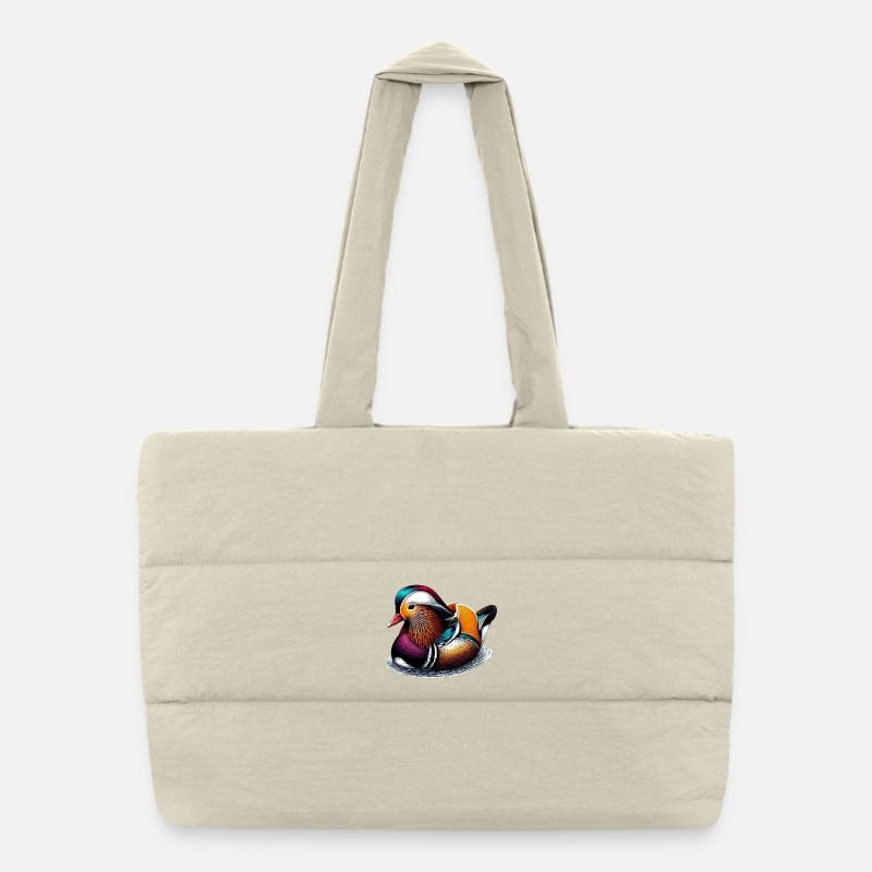 Mandarin duck Puffer Shopping Bag