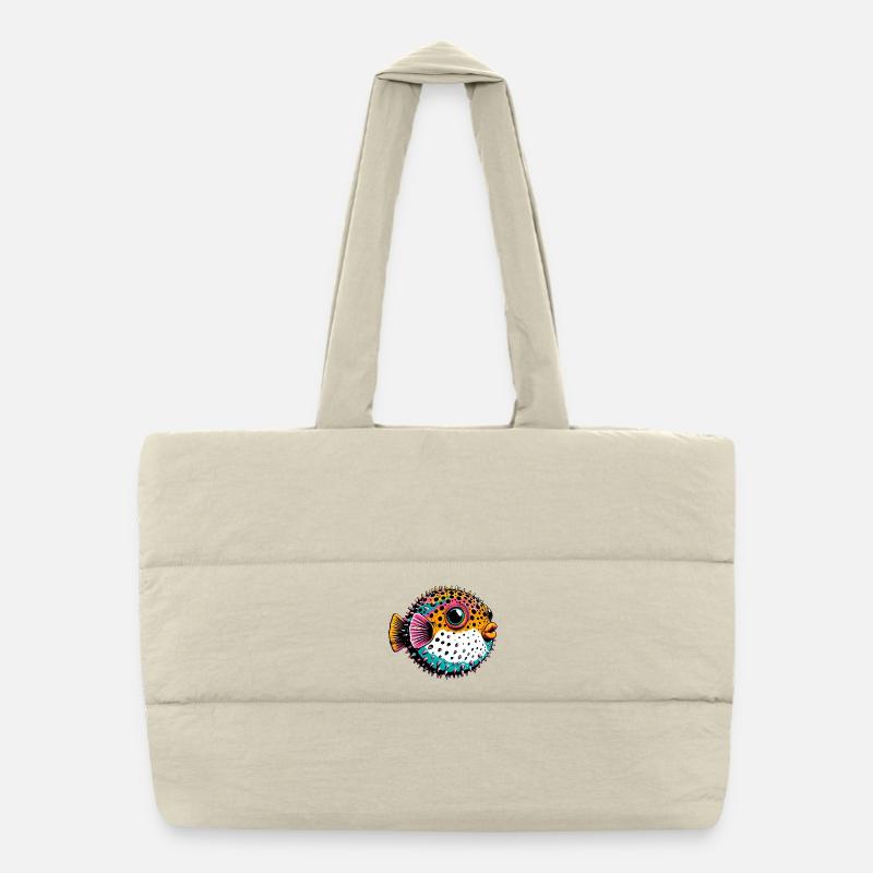 Kugelfisch Puffer-Einkaufstasche