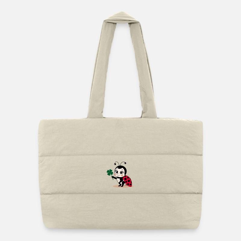Coccinelle Trèfle Porte-bonheur Chance Sac shopping matelassé