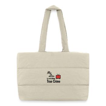 My Alibi Shirt – Podcast télévisé drôle sur les vrais crimes - Sac shopping matelassé - blanc naturel - Devant