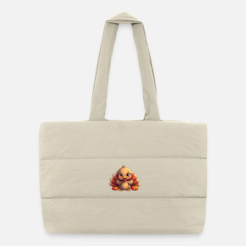 Thanksgiving Turkey Baby Puffer Shopping Bag