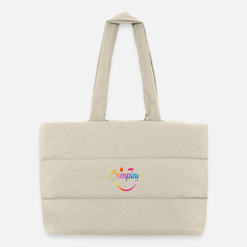 Logo de jeu de couleur de camping Sac shopping matelassé