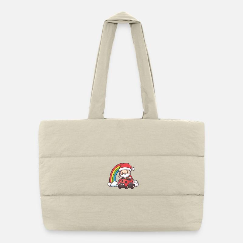 Noël du Père Noël Coccinelle Sac shopping matelassé