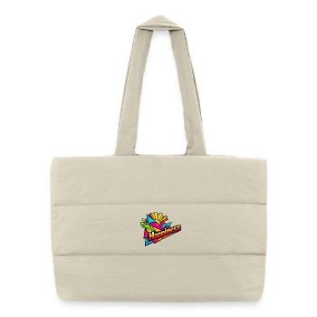 Happiness Burst Retro Colors - Puffer Shopping Bag - natural - Front