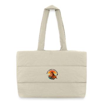 Retro Style Warthog in the Sun - Puffer Shopping Bag - natural - Front
