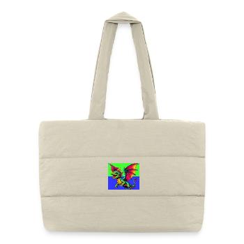 dragon - Puffer Shopping Bag - natural - Front