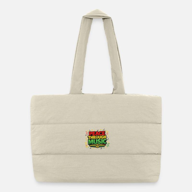 La paix à travers la musique Reggae Sac shopping matelassé