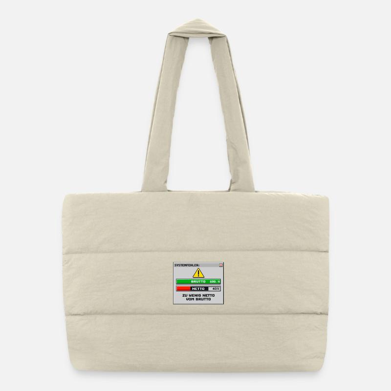 Erreur système trop faible nette de brut Sac shopping matelassé