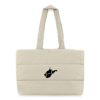 Football américain en Virginie-Occidentale - Sac shopping matelassé - blanc naturel - Devant
