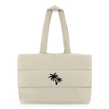 Palm Tree Symbol - Puffer Shopping Bag - natural - Front