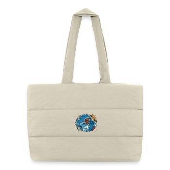 Surfer Cirkel Surfkunst - Puffer Shopping Bag - natural - Front