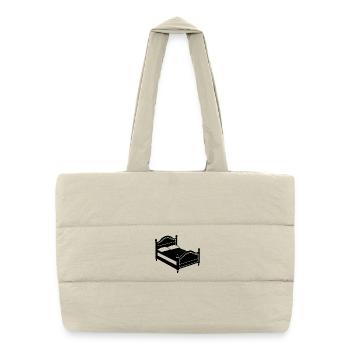 Lit - Sac shopping matelassé - blanc naturel - Devant