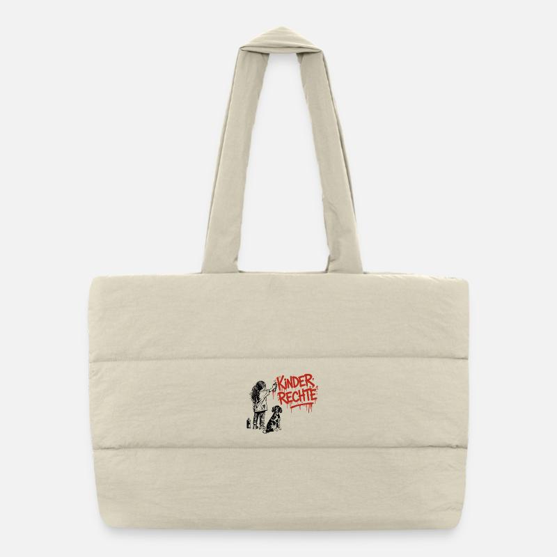 Kinderrechte Graffiti roter Schriftzug Puffer-Einkaufstasche