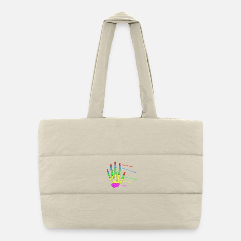 Hand Knochen Anatomie Mensch Evolution Physio Puffer-Einkaufstasche
