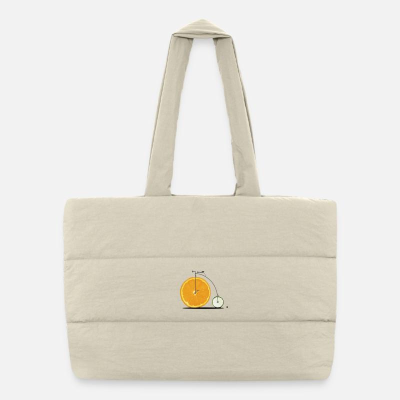 Fruit Bicycle - Puffer Shopping Bag - natural