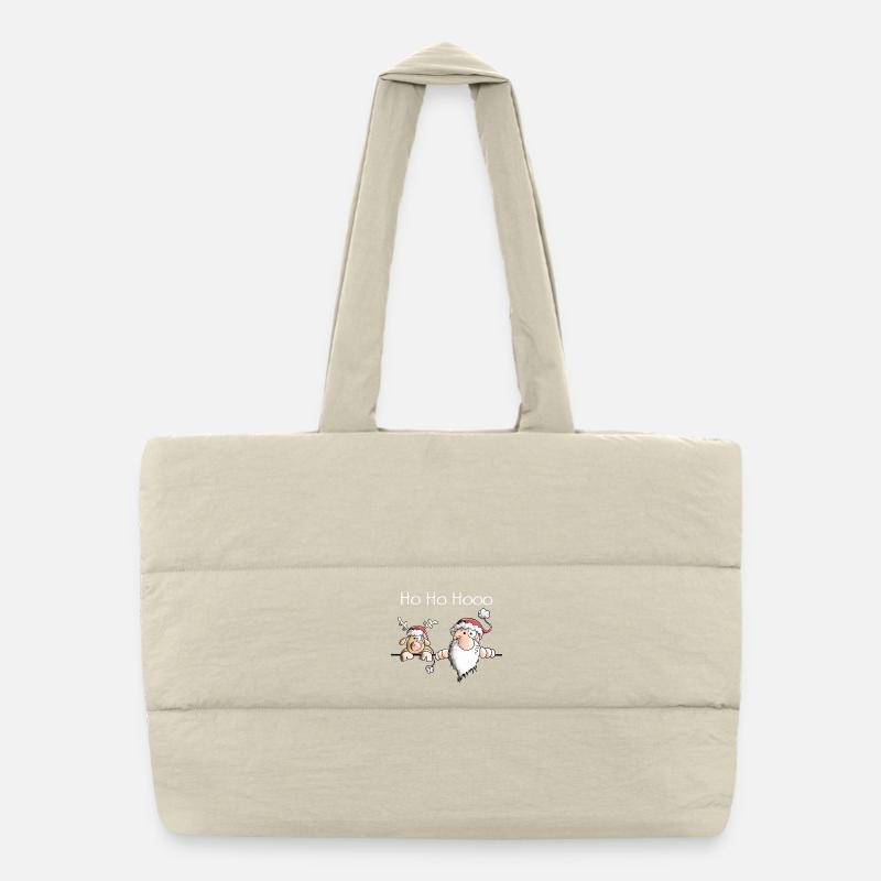 St. Nicholas and his reindeer Puffer Shopping Bag