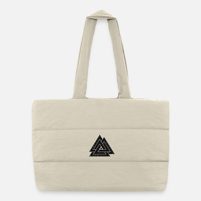 Valknut Wikinger Symbol Puffer-Einkaufstasche