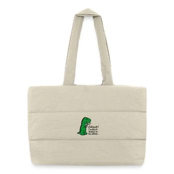 Corona virus Extinct Couldn't sneeze in his elbow - Puffer Shopping Bag - natural - Front