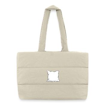 large cuddly white down pillow - Puffer Shopping Bag - natural - Front
