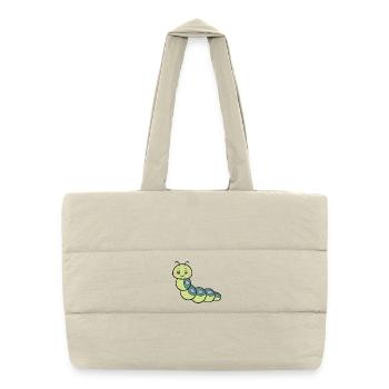 Chenille - Sac shopping matelassé - blanc naturel - Devant