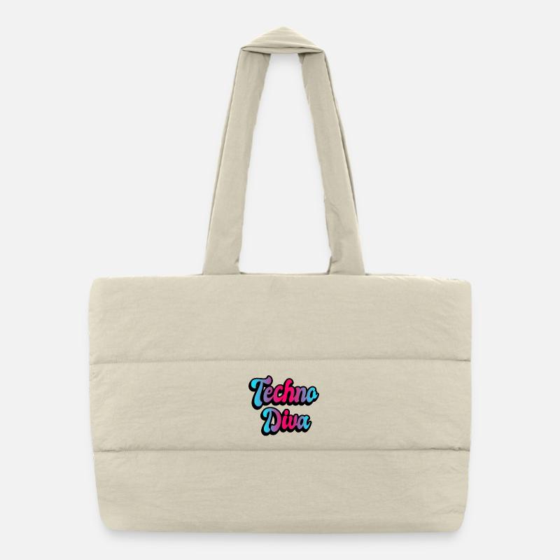 Techno Diva Puffer-Einkaufstasche