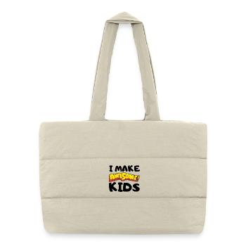 Comic Exclamations Awesome Lettering - Puffer Shopping Bag - natural - Front