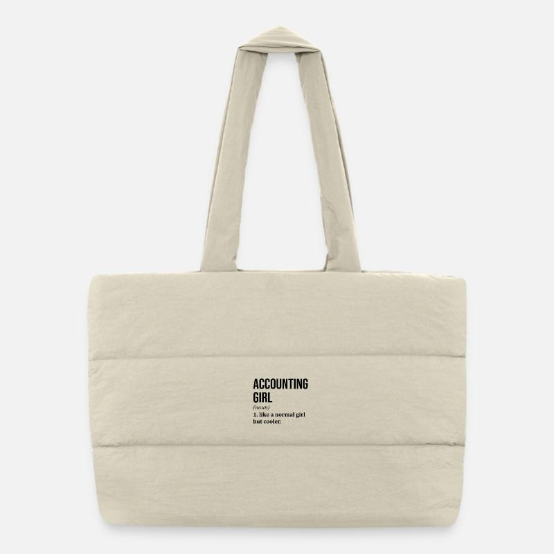 Comptabilité Fille Drôle Dire Sac shopping matelassé