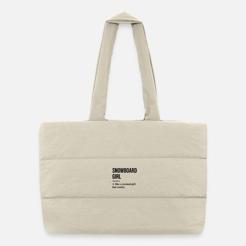 Snowboard Puffer Shopping Bag