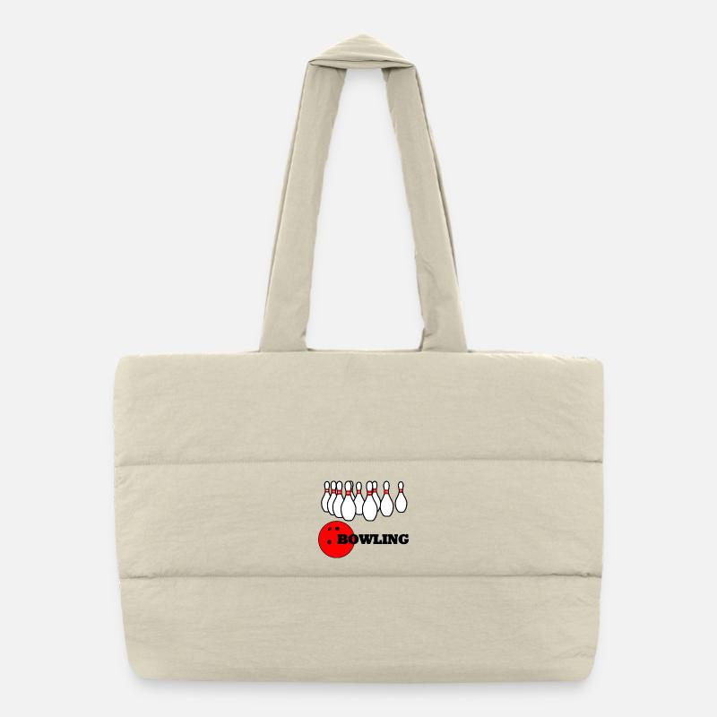 Logo de bowling Sac shopping matelassé