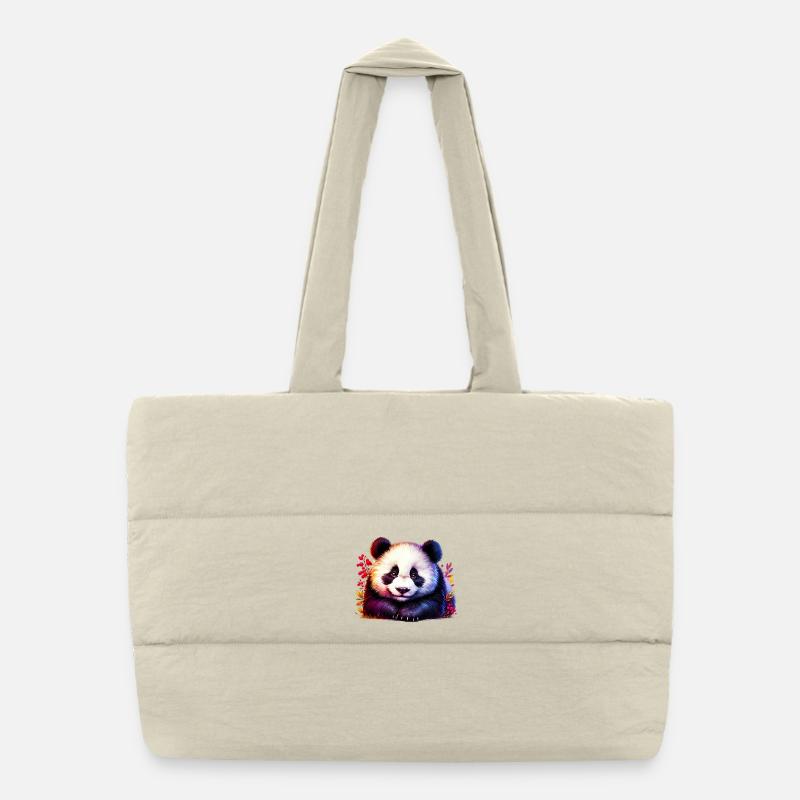Panda Puffer Shopping Bag