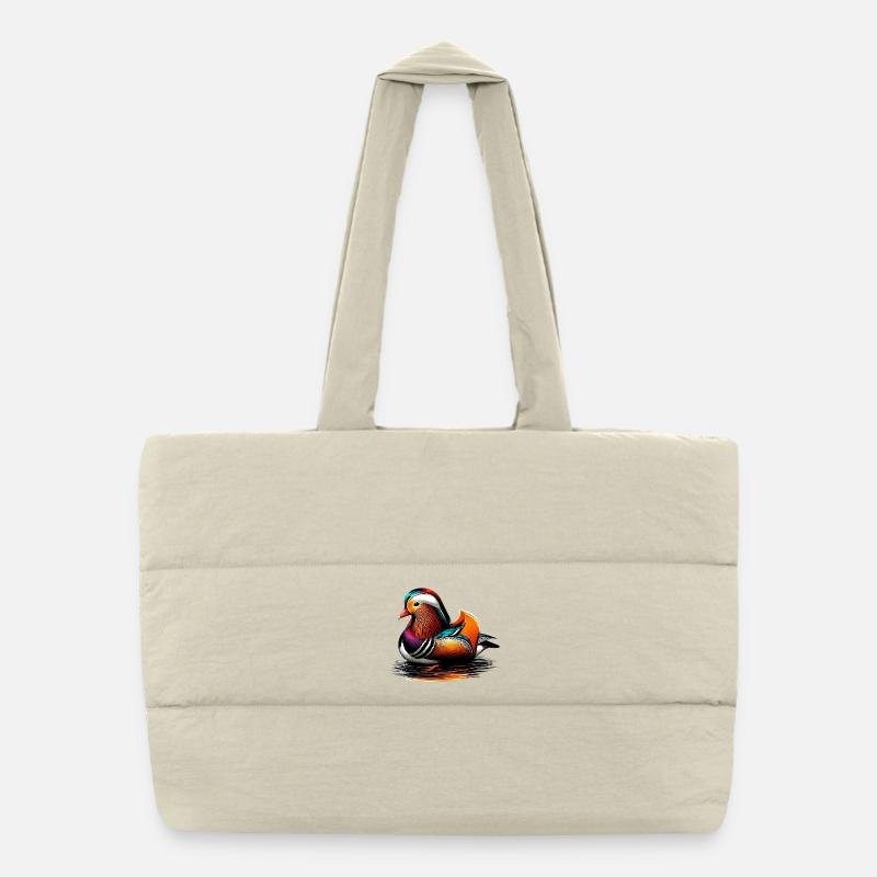 Mandarin duck Puffer Shopping Bag