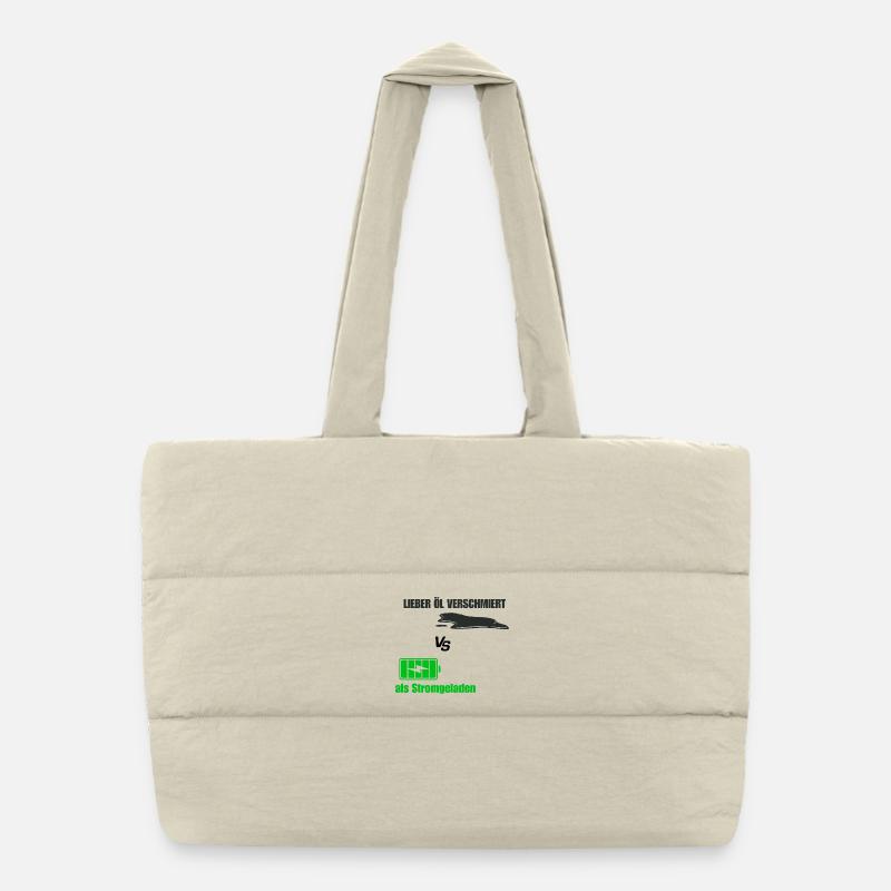 Enduit d’huile - Sac shopping matelassé - blanc naturel