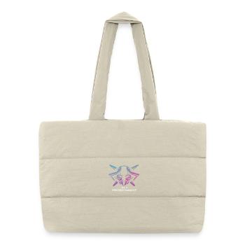 Art futuriste du programmeur cyborg - Sac shopping matelassé - blanc naturel - Devant