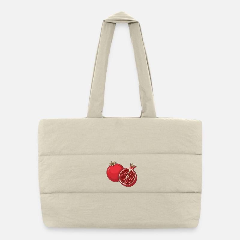 Illustration de grenade - Sac shopping matelassé - blanc naturel