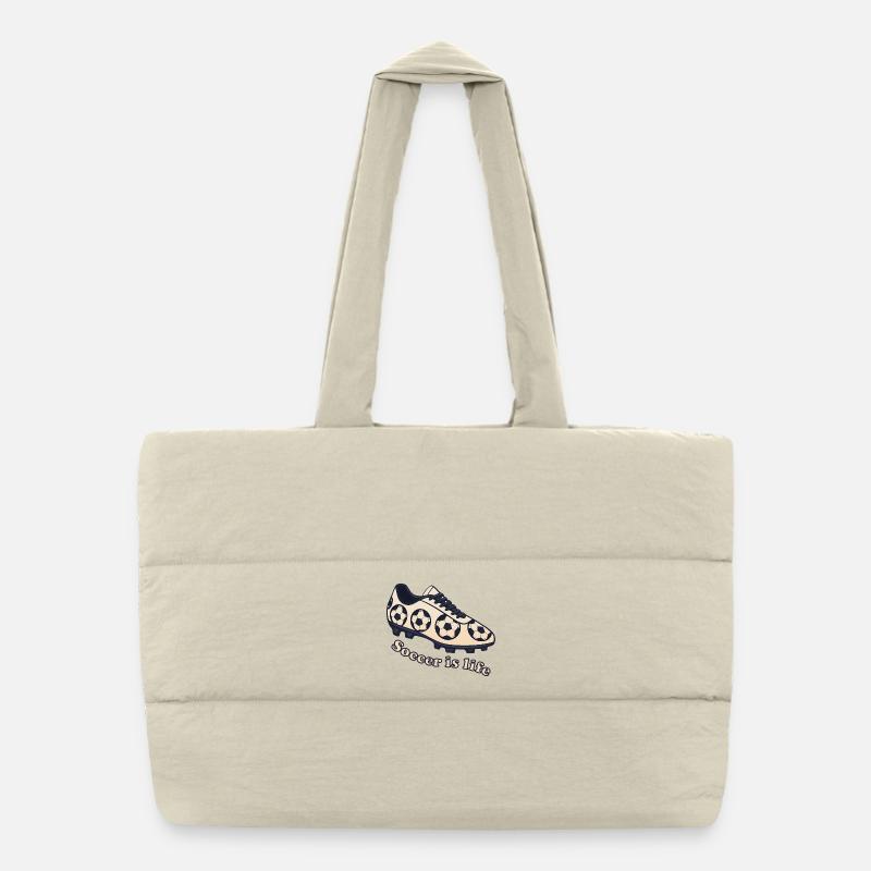 Fußball – Soccer ist Leben Design Puffer-Einkaufstasche