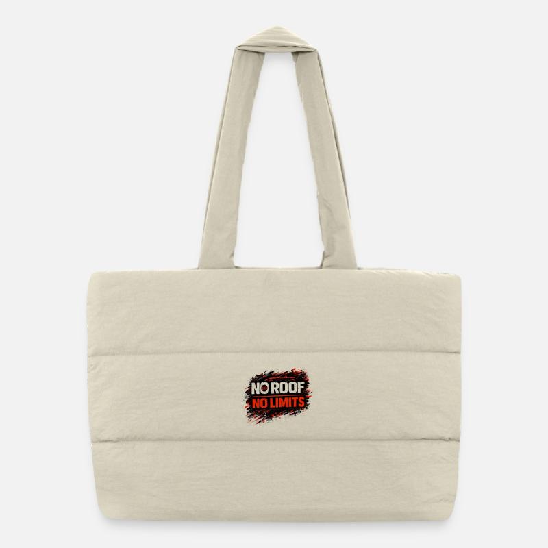 No Rules No Limits Car Convertible Saying Puffer Shopping Bag