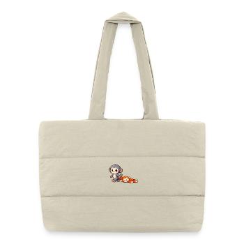 Bébé Singe Coup de Poing - Sac shopping matelassé - blanc naturel - Devant