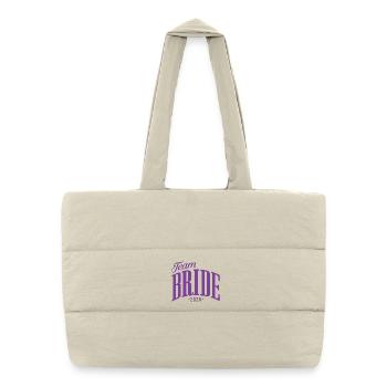 Team Bride Hen Party Bachelorette Party 2026 - Puffer Shopping Bag - natural - Front