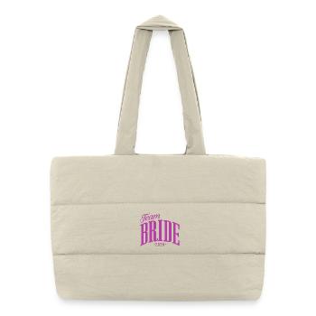 Team Bride Bachelorette Party 2026 - Puffer Shopping Bag - natural - Front
