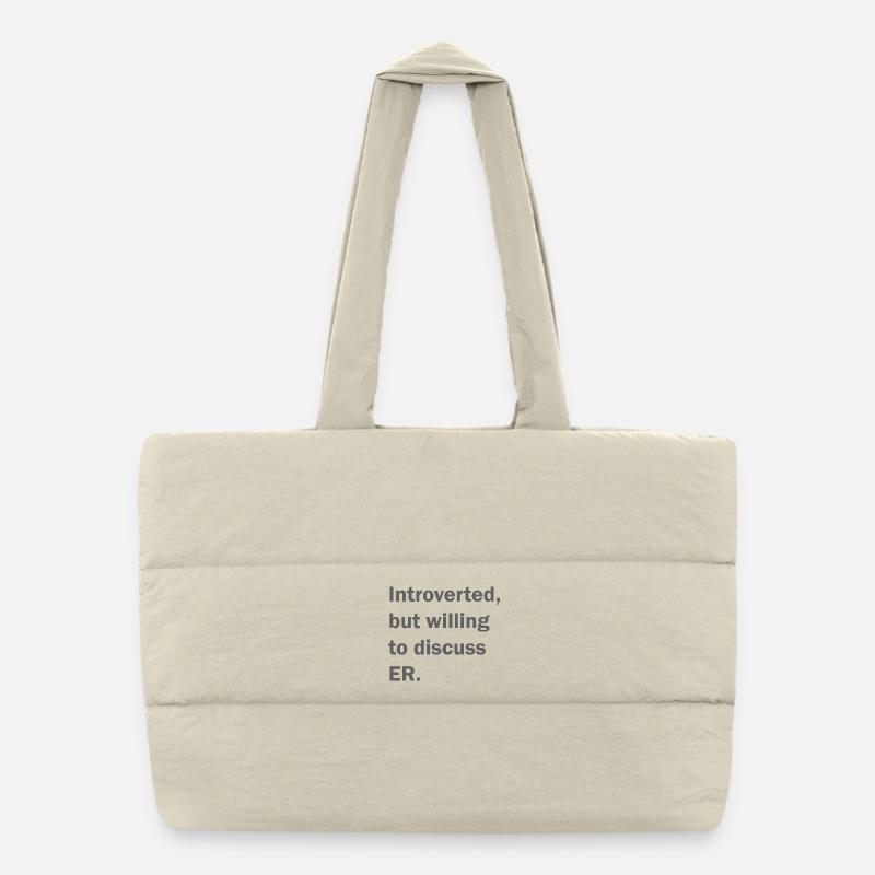 ER - Sac shopping matelassé - blanc naturel