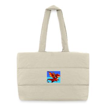 dragon - Puffer Shopping Bag - natural - Front