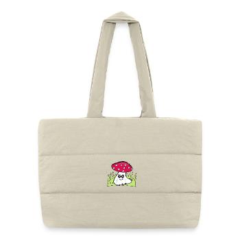 Winking mushroom with red hat - Puffer Shopping Bag - natural - Front