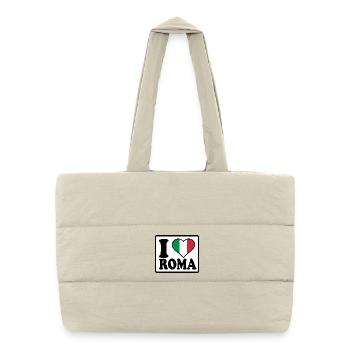 I love Roma, Rom - Puffer-Einkaufstasche - Naturweiß - Vorne