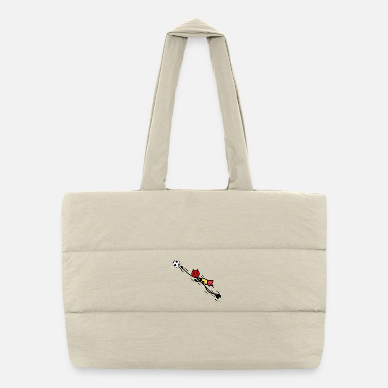 Flying Red Devil Held Keeper Puffer-Einkaufstasche