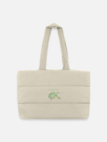 Froggie - Gesteppte Shopping Bag - Naturweiß