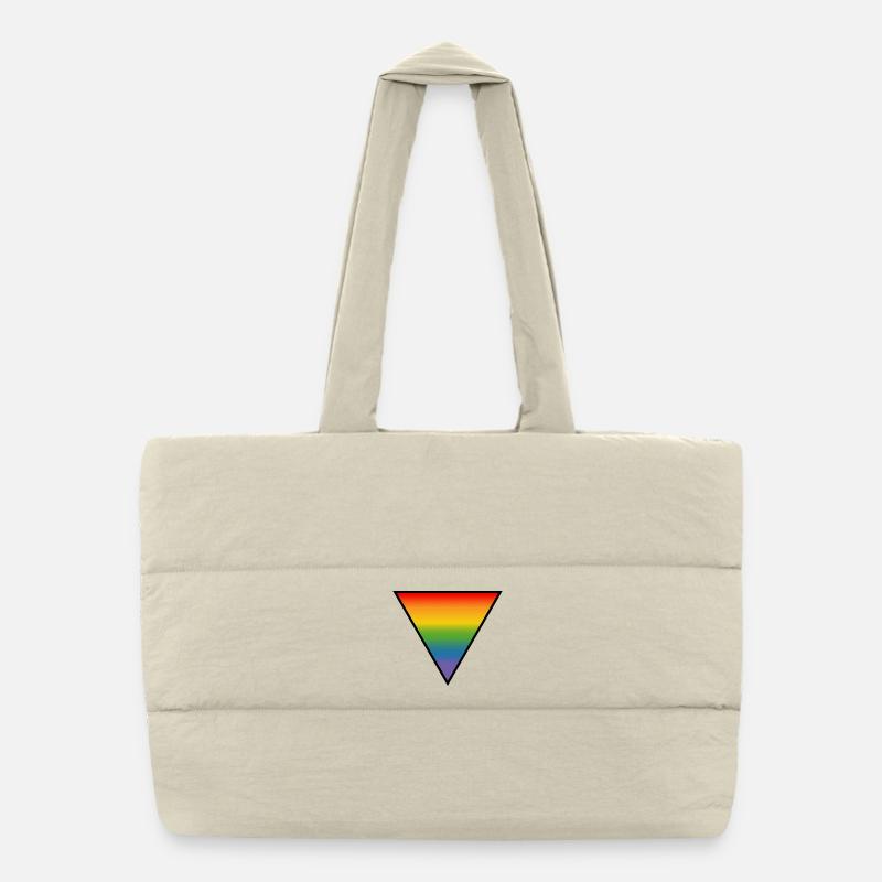 Triangle LGBTQIA arc-en-ciel LGBT lgbtqi queer Sac shopping matelassé