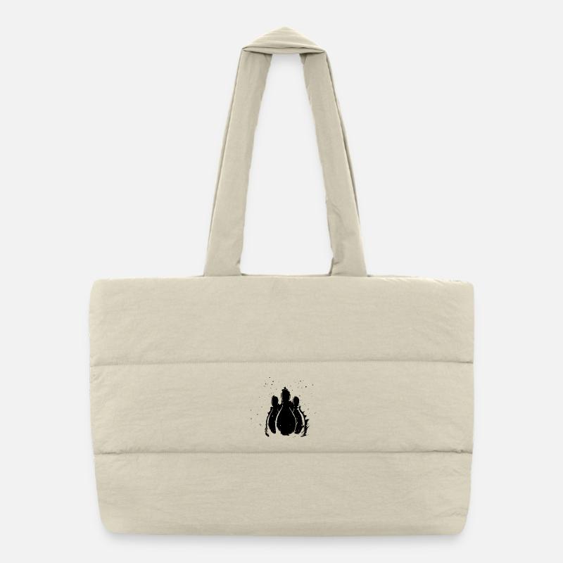 Bowling Pins Puffer-Einkaufstasche