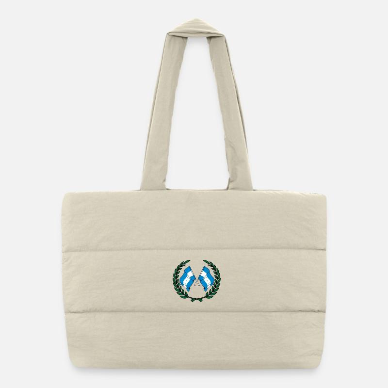 Drapeaux Honduras en couronne de laurier Sac shopping matelassé