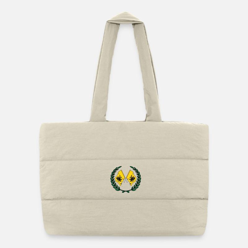 Flags Pomeranian laurel wreath Puffer Shopping Bag