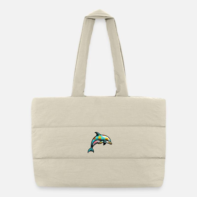 Dolphin Puffer Shopping Bag
